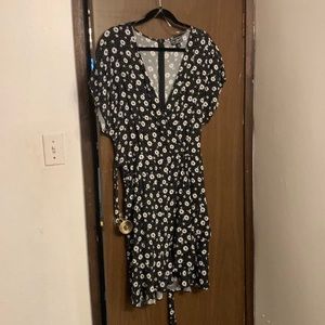 Black and white mid length dress